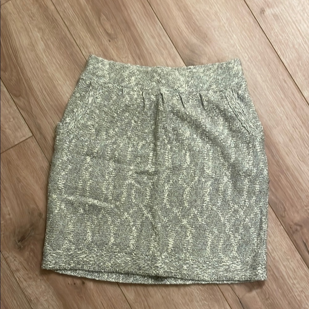 Elegant Gray Sweater Women's Skirt
